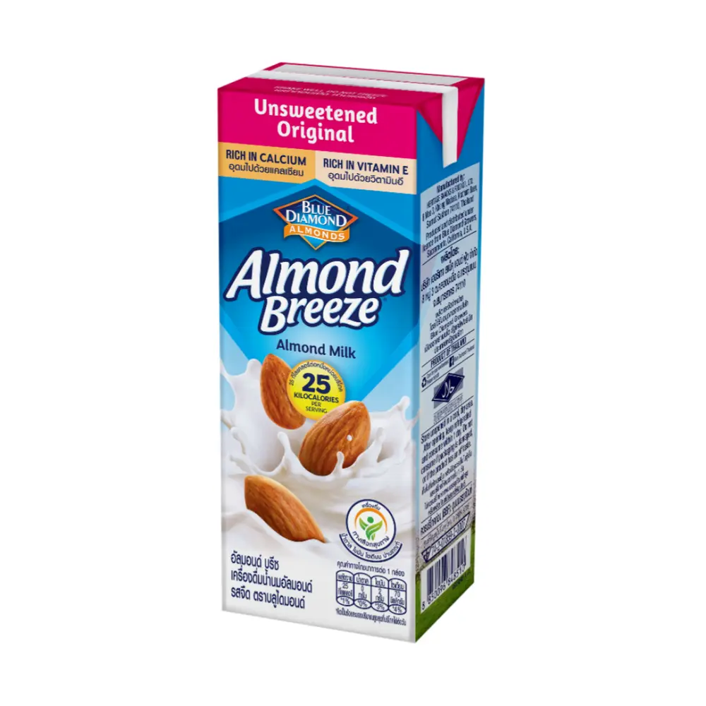 Sữa Hạnh Nhân Không Đường, Almond Breeze, Almond Milk, Unsweetened Original (180ml) - BLUE DIAMOND ALMONDS